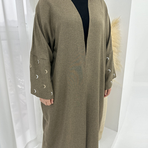 OME ODM <span class=keywords><strong>Abaya</strong></span> fabricant islamique lin <span class=keywords><strong>Abaya</strong></span> femmes <span class=keywords><strong>Kimono</strong></span> Cardigan femmes musulmanes robes lune broderie <span class=keywords><strong>Abaya</strong></span> - Product Image 6
