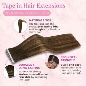 <span class=keywords><strong>Extension</strong></span> per <span class=keywords><strong>capelli</strong></span> con nastro adesivo a doppia trama, di alta qualità, con cuticole intatte, 100% <span class=keywords><strong>capelli</strong></span> umani russi, <span class=keywords><strong>extension</strong></span> naturali premium - Product Image 5