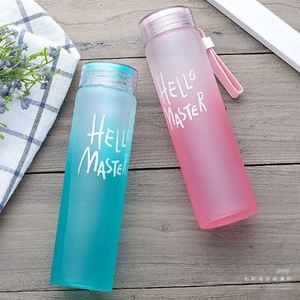 Bouteilles d'eau en verre givré colorées personnalisées en gros pour le camping – Vaisselle à boisson abordable - Product Image 4