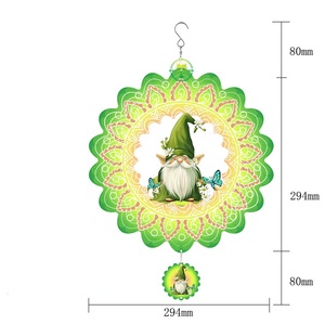 Molinetes de Viento Metálicos con Diseño de Gnomos Mariposas, Molinillo de Viento Colgante para Decoración de Exteriores, Molinillo de Viento de 12 Pulgadas para Adorno Navideño - Product Image 2