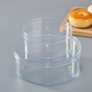 Bocal rond en plastique transparent pour aliments secs, bonbons, noix, emballage, boîte en plastique hermétique avec couvercle, 200 ml - Product Image 3