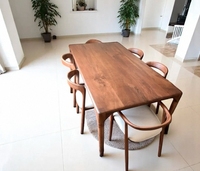 Table basse durable de forme naturelle en noyer Mobilier de maison pour les tables à manger de salon