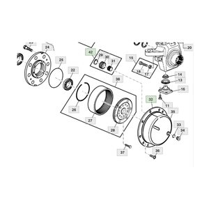 Cubo portador planetario de equipo original con kit de engranajes RE271421 adecuado para tractores John Deere - Product Image 5
