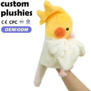 Marioneta de Mano de Cacatúa Amarilla Brillante y Blanca en Oferta, Marioneta de Mano de Pájaro de Tela Premium Agradable al Tacto <span class=keywords><strong>para</strong></span> Educación Temprana - Product Image 2