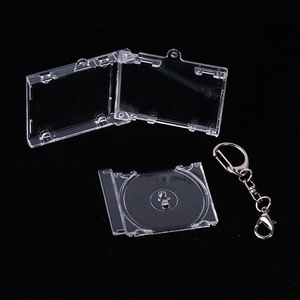 Mini Nfc cd musique Album porte-clés acrylique cd étui porte-clés boîtes à bijoux Photo étui blanc bricolage créateur de mode sac pendentif à breloque - Product Image 4