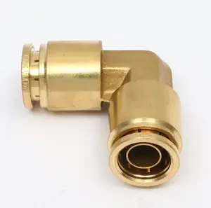 BSP 1/8 "1/4" 3/8 "1/2" tuyau d'air en laiton coudé à 90 degrés tuyau pneumatique DOT pousser au raccord de connecteur