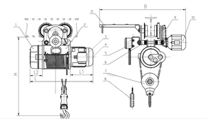 מנוף חשמלי 1 טון עם אישור CE - כבל פלדה ליישומים ברכב ובכלי שייט, שלט רחוק אלחוטי - Product Image 5