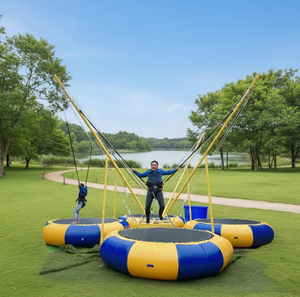 EASYFUN <span class=keywords><strong>Factory</strong></span> Mobile - Jeu de saut à l'élastique pour 4 personnes avec <span class=keywords><strong>trampoline</strong></span> et corde de <span class=keywords><strong>trampoline</strong></span> pour location en parc - Product Image 5