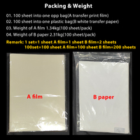 Papel de transferencia de calor para impresoras Oki, material ecológico a b, fácil de usar, personalizado, sin cortar, autodeshierbe