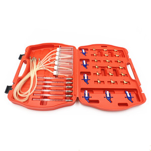 Probador de línea de combustible, herramientas de flujo de inyector de combustible diésel, medidor de flujo de inyector <span class=keywords><strong>Common</strong></span> <span class=keywords><strong>Rail</strong></span> con 24 adaptadores - Product Image 5