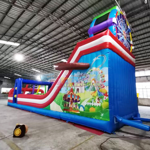 Castillo inflable con pista de obstáculos, tipo rueda gigante, para fiestas infantiles. - Product Image 5