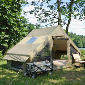 <span class=keywords><strong>Tente</strong></span> de camping <span class=keywords><strong>gonflable</strong></span> entièrement automatique, imperméable, respirante, en tissu Oxford quatre saisons, double couche, portable, luxe, extérieur - Product Image 4