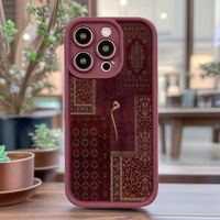 Nouvelle coque de téléphone en silicone à motif persan anti-traces de doigts avec support de lanière pour 17 Pro Max et pour 16, style Instagram