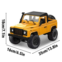 Coche RC Crawler a Escala 1/12, Coche RC de Cuatro Ruedas Motrices, Vehículo de Juguete, Mn-91K Defender, Coche de Derrape