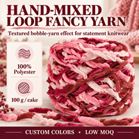 Chunky Hand Knitting Yarn Multicolor Mixed Color Soft Loop Texture Fancy Yarn Ball for Crochet Blanket Craft
