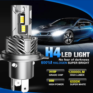 Ampoule de phare H4 12V 6000K lumière LED de voiture H4 MIni Canbus ventilateur de refroidissement lampe frontale automatique Luces Focos H4 ampoule LED - Product Image 4