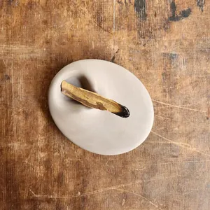 Meditación nórdica decoración del hogar soporte de palo santo sándalo forma ovalada aromática soporte de salvia de cerámica - Product Image 6