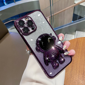 Funda Protectora Antigolpes con Soporte y Brillo Electrochapado para <span class=keywords><strong>iPhone</strong></span> 17 Air, 16, 15, 14 Plus, 13, 12, <span class=keywords><strong>11</strong></span> <span class=keywords><strong>Pro</strong></span> <span class=keywords><strong>Max</strong></span> - ¡Novedad 2026 de Gran Venta! - Product Image 1