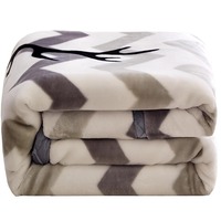 Chevron-Muster Doppellagige Dicke Raschel-Decke Weiche Moderne Minimalistische Anti-Shed Warme Bettdecke für Wohnheim Sofa Schlafzimmer Winter