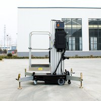 Plateforme élévatrice portable pour une personne, élévateur vertical à un seul mât en alliage d'aluminium électrique