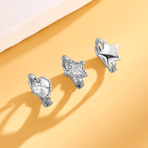 Lujo G23 titanio <span class=keywords><strong>Piercing</strong></span> corazón estrella Threadless Conch <span class=keywords><strong>Daith</strong></span> extremos nariz pendiente cuerpo joyería - Product Image 5