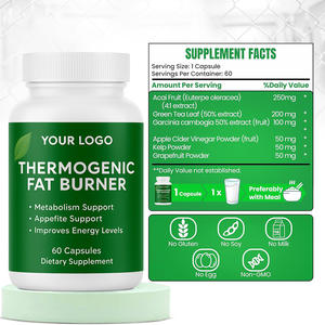 Label pribadi pil pembakar lemak Herbal dengan teh hijau dan Garcinia untuk metabolisme mendukung 60 botol kapsul pabrik OEM - Product Image 4