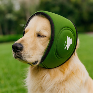 Diadema de Confort para Perros, Orejeras Antiespanto Cálidas con Patrón Sólido, Múltiples Colores, Tallas SML, Ropa de Poliéster para Mascotas - Product Image 1