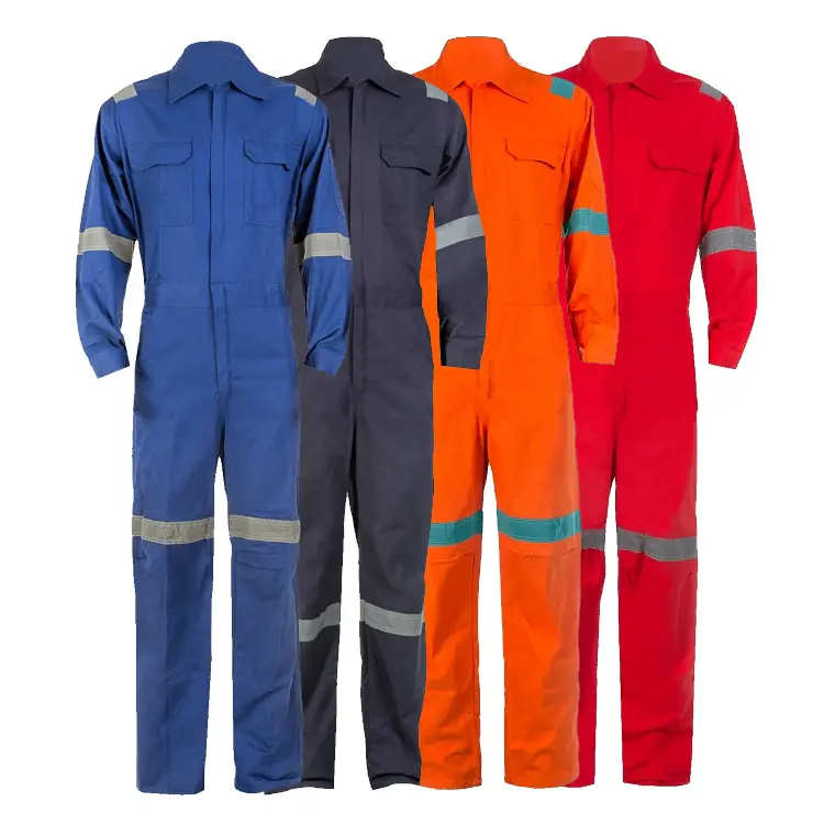 Hot Sale 100% Cotton Reflective Mechanic Construction Industrial Workers Seaman Work Coverall