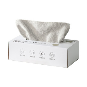 Microfiber Draw Out Towel Kitchen Cleaning Cloths Reusable Absorbent Dishcloth Rectangle Solid Color - Product Image 5