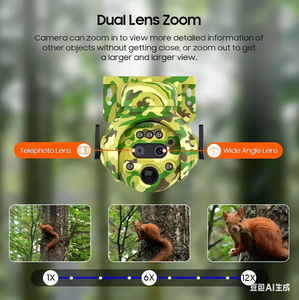 Uoulyn Ubox 4G Sim Kartlı 6M 5W 12X Zoom Gece Görüşlü Dış Mekan Su Geçirmez Akçaağaç Yaprağı Güneş Enerjili Güvenlik PTZ CCTV Kamera Sistemi - Product Image 4
