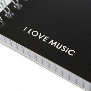 Libreta/Agenda Espiral A5 con Diseño de Piano Impreso, Estilo Moderno, con Cubierta de Cuero y Logotipo Personalizado, 80 Hojas - Opción de Regalo - Product Image 4