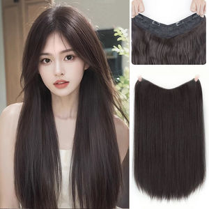 Extensions de cheveux raides en une seule pièce, 50-60 cm, en fibre haute température, cheveux longs réalistes pour femmes - Product Image 1