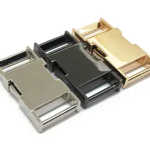 Wholesale Hardware Gold Ring Press Quick Release Clip Dog Collar Metal Buckle Set For Pet Leach