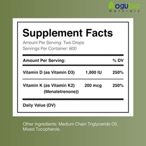 Fabriek Directe Verkoop Oem 2-In-1 Formule Beste Vitamine <span class=keywords><strong>D</strong></span> Druppels Vitamine D3 K2 Vloeibare Druppels <span class=keywords><strong>Supplement</strong></span> Vitamine D3 K2 Druppels - Product Image 3