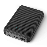 Chargeur de batterie de téléphone portable super mini, batterie externe portable 5000 mAh, Powerbank format carte de crédit