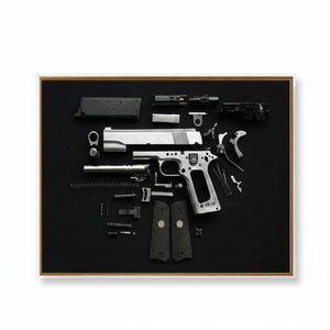 Disassembled Gun Wall Art <b>Canvas</b> Print Modern Art Deco Panel Hanging Clear <b>Framed</b> <b>Canvas</b> - Product Image 2