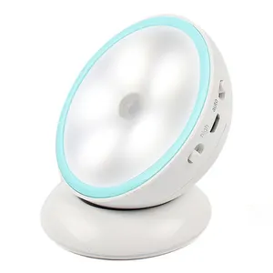 Goldmore1 USB şarj edilebilir 360 derece rotasyon manyetik hareket sensörlü LED gece lambası