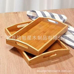 Plateau de service rectangulaire en bambou Xin Zhixing avec poignée pour le thé, la nourriture, l'hôtellerie - Product Image 2