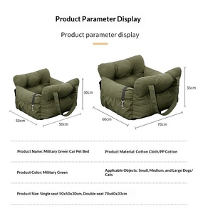 Siège de <span class=keywords><strong>voiture</strong></span> pour animaux de compagnie pour chiens et chats de taille moyenne et petite, lavable, imperméable, pliable, chaud, confortable, <span class=keywords><strong>en</strong></span> tissu - Product Image 5