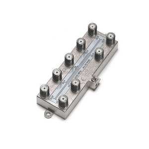 Divisor Vertical de 8 Vías Fracarro, Conector de Banda F, Divisor de Video Metálico para TV Satélite - Product Image 1