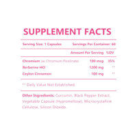 Qbioflex OEM/ODM Capsules de Berbérine HCI avec Cannelle et Chrome pour une activité antioxydante accrue – Suppléments de Berbérine