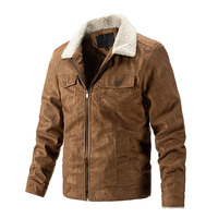 Veste en cuir chamois polaire personnalisée Vestes pour hommes