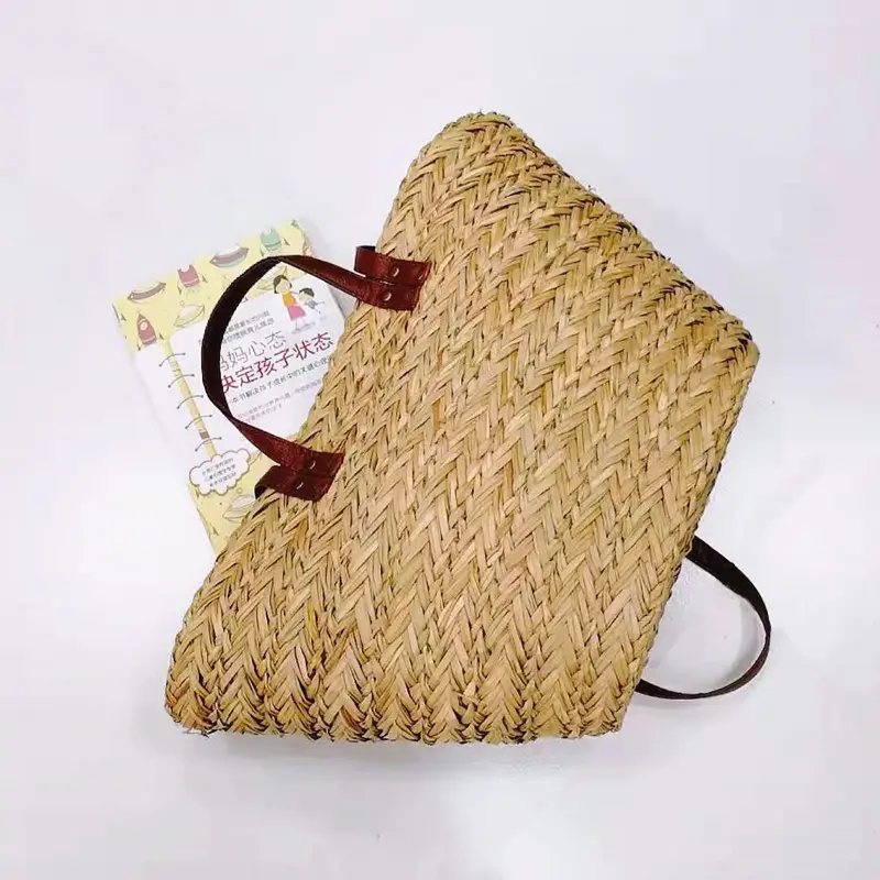 factory wholesale Natural color sea grass hand made handbag woven straw beach bag straw bag Women's handbag