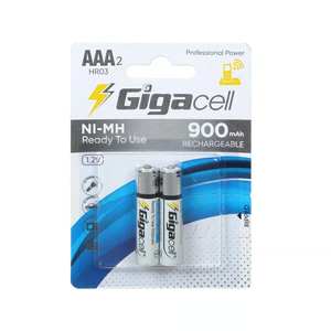 Batterie rechargeable Gigacell <span class=keywords><strong>NiMH</strong></span> rechargeable <span class=keywords><strong>1000</strong></span> <span class=keywords><strong>mAh</strong></span> 1,2 V HR03 taille <span class=keywords><strong>AAA</strong></span> pour télécommande - Product Image 3
