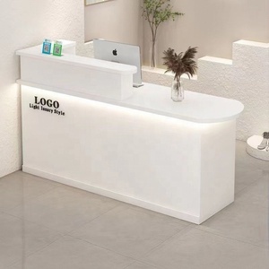 Sober New Design Durable Reception Desk Modern Small Office Customer Service Counter Front Beauty Salon Reception Desk - Product Image 1