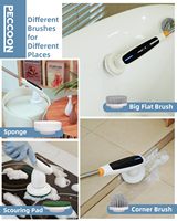 Brosse de nettoyage électrique rechargeable pour carrelage, salle de bains, cuisine, voiture, fenêtre
