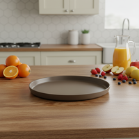 Service de table en grès marron classique de luxe, 16 pièces, pour usage domestique en Europe, comprenant assiettes, bols, tasses - Compatible micro-ondes, lave-vaisselle, four