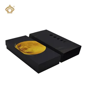 Luxury Black Paper Rigid Cardboard Chocolate Packaging Gift Box With Lid