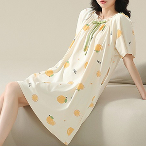 Nuevo camisón de pijama de algodón para niña de verano, ropa de salón informal, camisón de mujer para mujer - Product Image 3