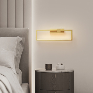 Lámpara de Pared de Cobre Estilo Italiano, Diseño Moderno de Alta Gama, Geométrica Minimalista para Sala de Estar, Entrada, Dormitorio Principal - Product Image 3